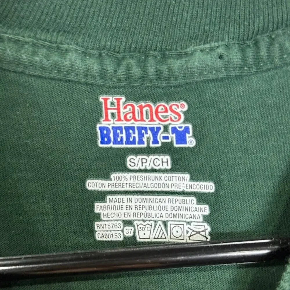 Hanes Men’s S Green Beefy-T‎ 100% Cotton Short Sleeve Tee